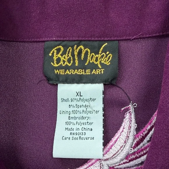 Bob Mackie Wearable Art vintage purple pants set. Embroidered.Zip front. Size XL - Picture 2 of 15